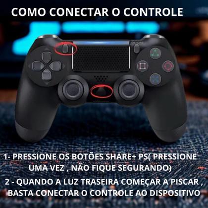 Imagem de Controle Joystick Compatível PLAY 4 Video Game  Sem Fio Pc Computador Notebook Smart Tv
