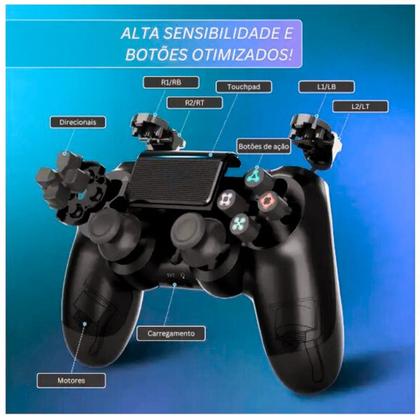 Imagem de Controle Joystick Compatível PLAY 4 Video Game  Sem Fio Pc Computador Notebook Smart Tv