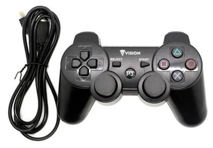 Imagem de Controle Joystick Double Shock 3 Usb Ps3 Playstation Pc Cabo