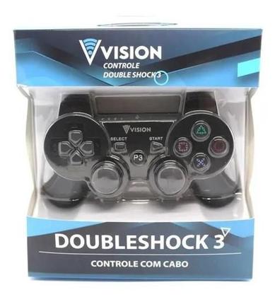Imagem de Controle Joystick Double Shock 3 Usb Ps3 Playstation Pc Cabo