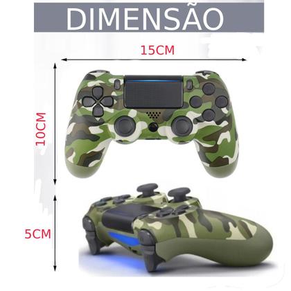Imagem de Controle Joystick Sem Fio Compatível P 4 Camuflado Wireless Camuflado Personalizado
