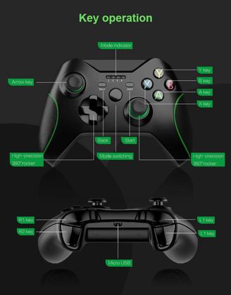 Imagem de Controle joystick Sem Fio para X box One Dupla Vibração