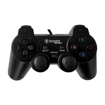 Imagem de Controle Joystick USB Bright com Fio para Computador e Notebook Simulador de Video Game Cor:Preto
