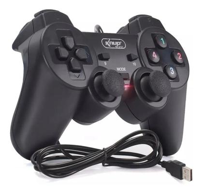 Imagem de Controle joystick usb com fio para pc e notebook em embalagem de saco plastico - kp-cn701 s/ - Knup