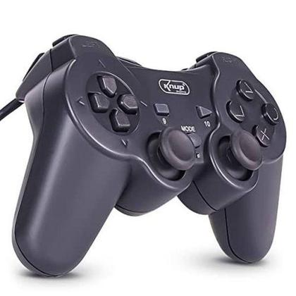 Imagem de Controle joystick usb com fio para pc e notebook em embalagem de saco plastico - kp-cn701 s/ - Knup