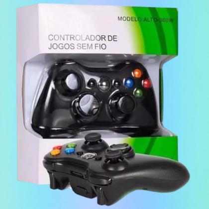 Imagem de Controle Kapbom Compatível com X-360, PS-3 e PC  Sem Fio  Ergonômico  Preto