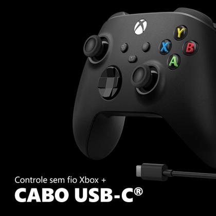 Imagem de Controle Microsoft Sem Fio Xbox Com Cabo Usb C Carbon Black