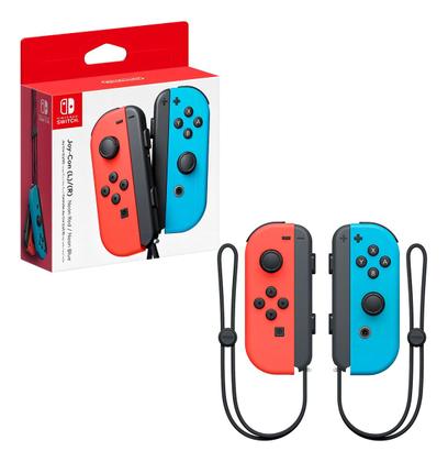 Imagem de Controle Nintendo Switch JoyCon, Esquerdo e Direito,Versátil, Azul Neon e Vermelho Neon