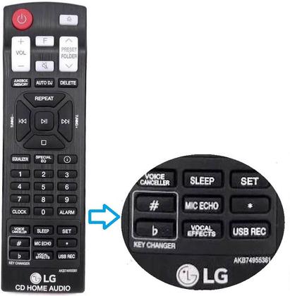 Imagem de Controle original lg akb74955361 mini system caixa de som oj98 ok55 bluetooth ok75 ok99 ol45