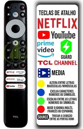 Imagem de Controle original semp tcl rc902v repõe rc802n yli4 yli5 tv 50p65us 55p65us 65p65us l32s4900s l40s4900fs l43s4900fs l49s4900f l55s4900fs