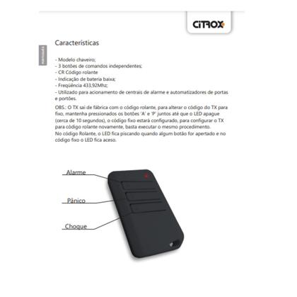 Imagem de Controle Para Cerca Elétrica Marca Citrox Gcp 433Mhz  3361