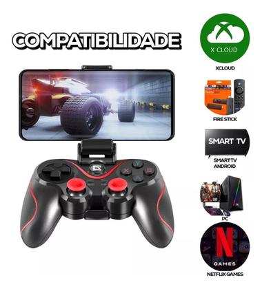 Controle Para Jogar No Celular Joystick Gamer Bluetooth Sem fio Android ...