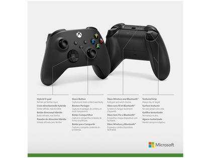 Imagem de Controle para Xbox Series X Xbox Series S - Xbox One X sem Fio Carbon Black Preto