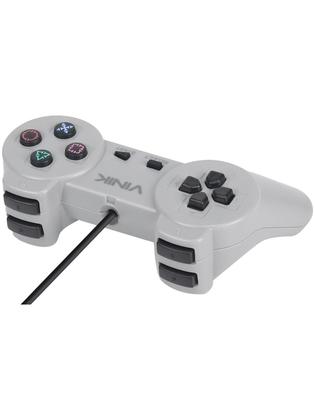 Imagem de Controle Pc Usb Ps1/playstation 1 Cinza - Retrô - Vinik Play 1 Cinza