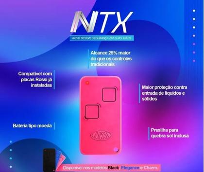 Imagem de Controle Portão Rossi Ntx 433 Dz Nano Atto Dz3 Dz4 Bv Nano