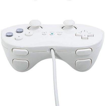 Imagem de Controle PRO Clássico Para Wii Com Fio Branco
