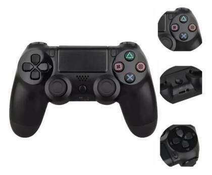 Imagem de Controle Ps4 Preto Sem Fio Compatível Com Jogos E Pc