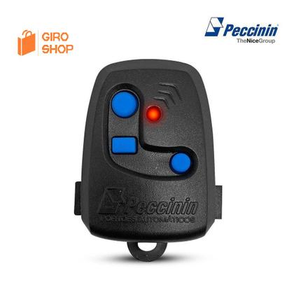 Imagem de Controle Remoto 3c Preto Para Portão/Motor Eletrônico Nice Peccinin Gatter Original 433mhz - Acompanha Pilha - 3 Teclas