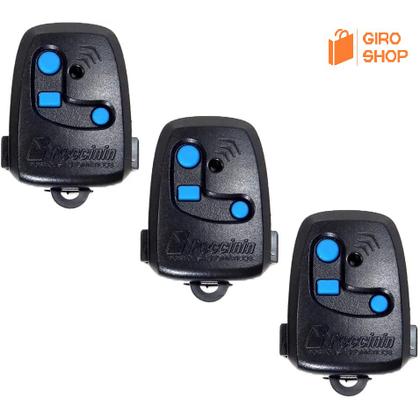 Imagem de Controle Remoto 3c Preto Para Portão/Motor Eletrônico Nice Peccinin Gatter Original 433mhz - Acompanha Pilha - 3 Teclas