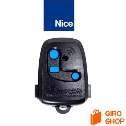 Imagem de Controle Remoto 3c Preto Para Portão/Motor Eletrônico Nice Peccinin Gatter Original 433mhz - Acompanha Pilha - 3 Teclas