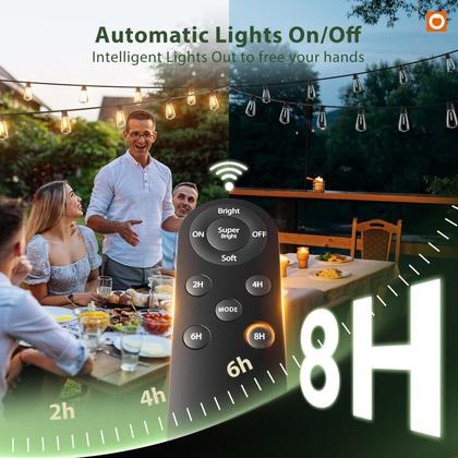 Imagem de Controle remoto à prova d'água Solar String Lights Addlon 60+4 LED 60m