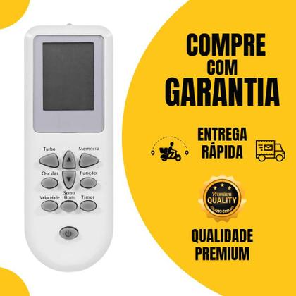 Imagem de Controle Remoto Ar Condicionado Compatível Com Consul Split Bem Estar Facilite Portátil Com Pilhas