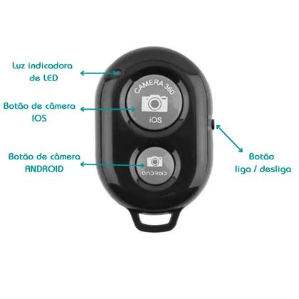 Imagem de Controle Remoto Bluetooth Câmera Celular Selfie Disparador IOS Android