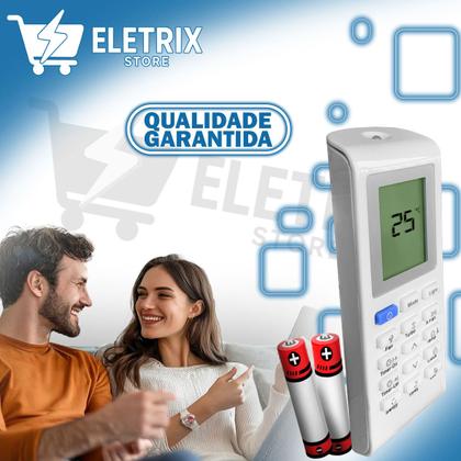 Imagem de Controle Remoto Compatível com Ar Condicionado Electrolux Controle Universal Branco Com Pilhas