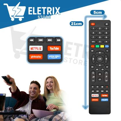 Imagem de Controle Remoto Compatível Com Philco Britânia Smart Tv LCD LED 4K Kit 2
