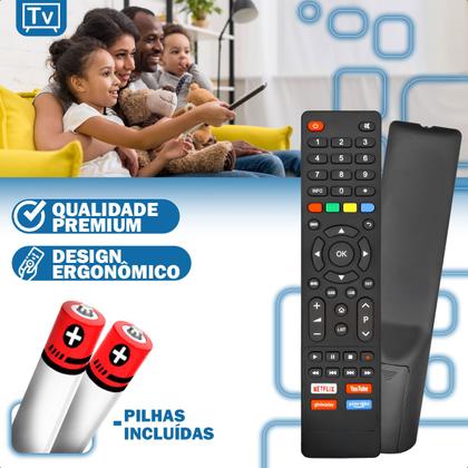 Imagem de Controle Remoto Compatível Com Philco Britânia Smart Tv LCD LED 4K Kit 2