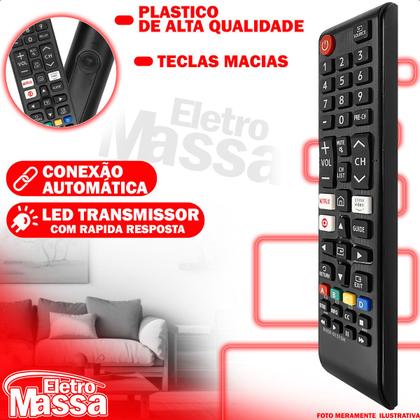 Imagem de Controle Remoto Compatível com Samsung Netflix Prime Video Globo Play Smart Kit 5 10 15 Un