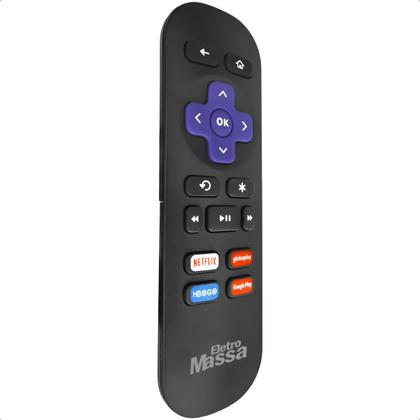 Imagem de Controle Remoto Compatível com TV Aoc Roku Streaming Hbo Netflix