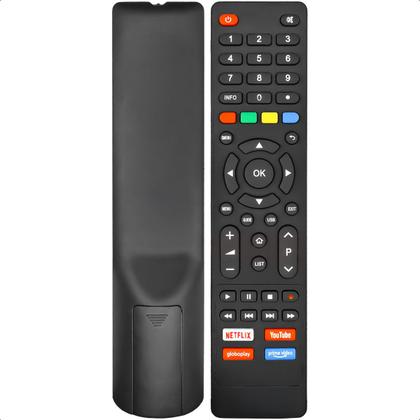 Imagem de Controle Remoto Compatível com TV Philco Britânia Smart TV Atalhos Navegação Fácil 4K Kit