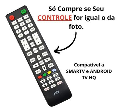 Imagem de Controle Remoto Compatível Para Tv Smart HQ Hqs43nkh Hqs32nkh Hk320df LE-7076 / Sky-9188