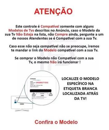Imagem de Controle Remoto da Samsung 4k Smart Tv Mu6100g Original COD. BN59-01296A