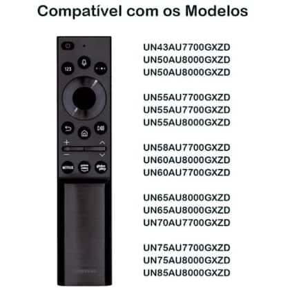 Imagem de Controle Remoto de Tv Samsung Original Serie Au7700 E Au8000 modelo UN75AU7700GXZD BN59-01363D