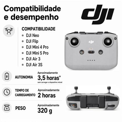 Imagem de Controle Remoto Dji Rcn3 Compatível Com Neo, Mini, Air, Mavic E Lito