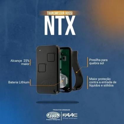 Imagem de Controle Remoto Ntx Rc 433 MHZ Preto Rossi
