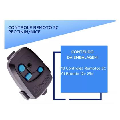 Imagem de Controle Remoto para Portão Eletrônico 3C (Peccinin/Nice)