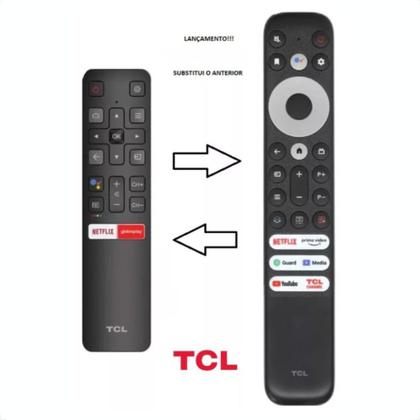 Imagem de Controle Remoto Para Smart Tv TCL 4k Rc802v Flr1 com Voz