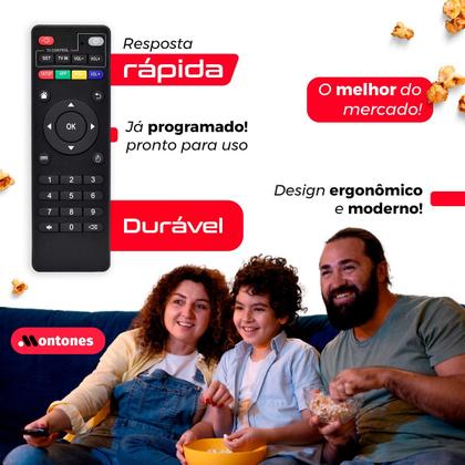 Imagem de Controle Remoto Para Tv Box Smart 4K HD Aparelho Digital Universal 2 Pilhas