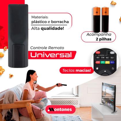 Imagem de Controle Remoto Para Tv Box Smart 4K HD Aparelho Digital Universal 2 Pilhas