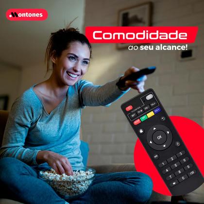 Imagem de Controle Remoto Para Tv Box Smart 4K HD Aparelho Digital Universal 2 Pilhas