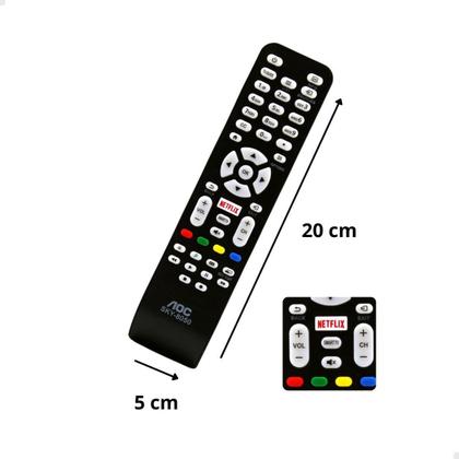 Imagem de Controle Remoto Para Tv Smart Aoc Com Botão Netflix Led