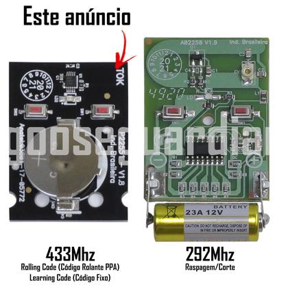 Imagem de Controle Remoto Ppa Tok Portão Alarme Cerca Elétrica 433mhz