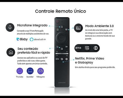Imagem de Controle Remoto Samsung Smart TV Crystal UHD TU7000 65” 4K 2020 UN65TU7000