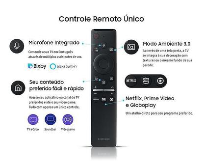 Imagem de Controle Remoto Samsung Smart TV Crystal UHD TU8000 50” 4K 2020 UN50TU8000