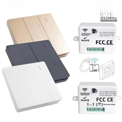 Imagem de Controle Remoto Sem Fio Smart RF 433Mhz Para Painel De Parede, Mini Receptor De Relé, Interruptor De