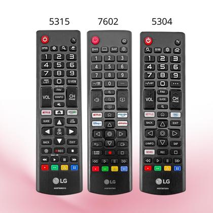 Imagem de Controle Remoto Smart TV LG LED Compatível AKB75095315, 5304 ou 7602