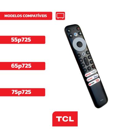Imagem de Controle Remoto Smart TV TCL RC902V FMR2 Original 55P725 65P725 75P725 Com Comando de Voz